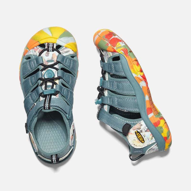 Keen Newport H2 Trekkingsandalen Kinder DE-85943 New Aco Collage - Keen Kinderschuhe Blau